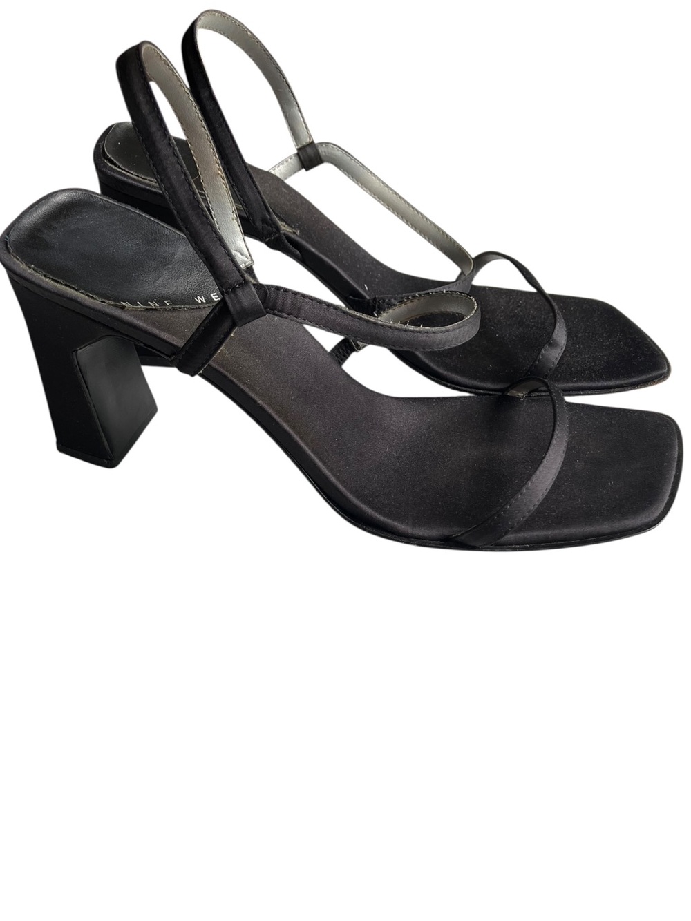 90s Vintage Nine West Square-toe Strappy Minimalist heels 8